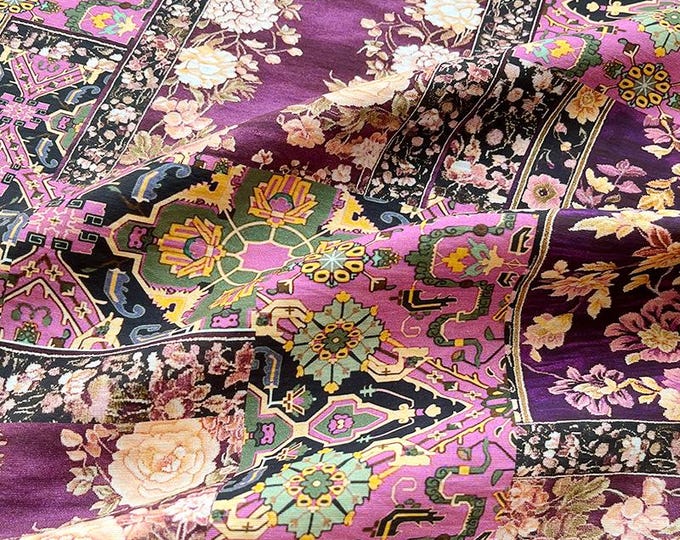 Tencel Ramie Printed Fabric, Kaleidoscope pattern, Sewing, Dress, Shawl, decor, Upholstery, Costume, bag, DIY, curtain/fabric, by meter