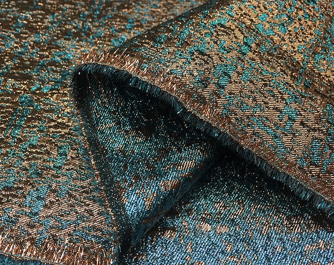 Gold thread jacquard fabric, 3D oil painting texture, designer fabric, Upholstery, Prom dress and Sewing fabric, 55" W By 1 Meter on SALE