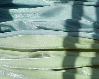 Gradient Mercerized Cotton Fabric: Shiny Satin Silky Material, 59" Wide, By The Meter