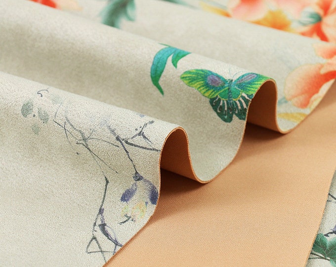 Micro faux suede fabric by the meter, 59“W, 3 colors, Upholstery, Decor, Apparel, Costume, Curtain, Handbag, Sewing, boots, drapery/Fabric