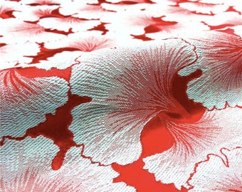 Ginkgo Biloba Brocade Fabric: 59"W Silk Blend Damask for Sewing & Upholstery