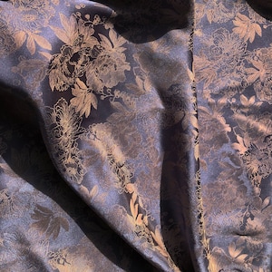 Tessuto jacquard a due lati, 57"W Peony Antique tessuto, tappezzeria, arredamento, costume, tenda, borsa, cucito, vestito, fai da te/tessuto, 4 colori