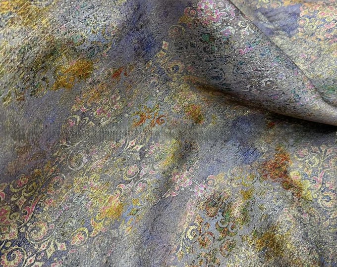 Oriental Silk Brocade Fabric: Gold Print Textile for Cheongsam