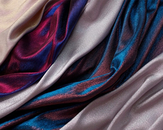 57"W two-color Symphony Fabric, suit fabric, Luxury Designer DIY Sewing Fabric, High End Discolored fabric, Upholstery, Quilting and Sewing