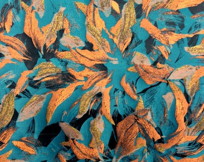 Woven Gold Jacquard Fabric: 59" Wide Upholstery & Sewing Fabric