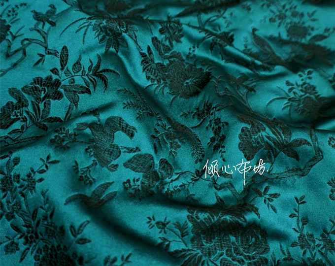 10 Colors Chinese Brocade Fabric Wild Bird and Azalea Cushion cover suit pillow case cheongsam Qipao