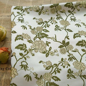Chinese light green brocade fabric, small flower pattern, Jacquard fabric, Cheongsam & Qipao fabric, Cosplay, DIY fabric, Kimono fabric, 65&quot;