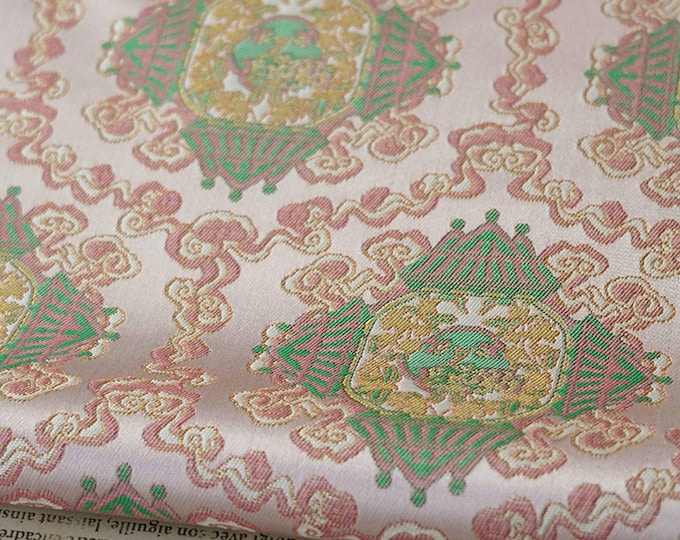 59"W Winning the first prize Brocade Chinese Wishful Brocade, Emperor Tibetan robe, cheongsam, spinning Fabric, silk rayon sewing, Quilting