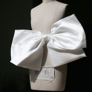 Organza Wedding Dress Sash: Big Bow, DIY Designer Accessory