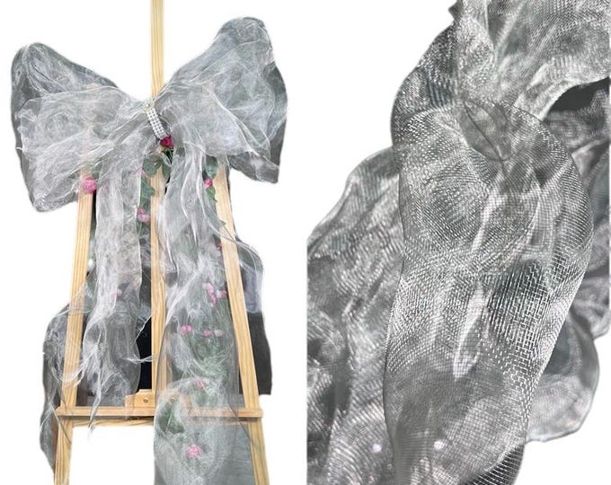 39"W Cloud and smoke into rain wire mesh fabric, Creative modeling steel hard mesh decoration fabric, Decor, Designer/Fabric wire by meter