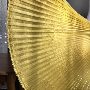 Mermaid Pleated Organza Fabric: Iridescent Gown & Costume Material