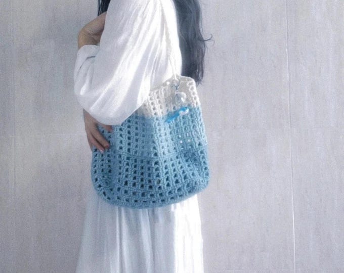 Hand-Woven Waffle Crochet Bag – DIY Handmade bag, Valentine’s Day Gift for Daughter or Girlfriend, Creative Projects & Relaxing Pastime