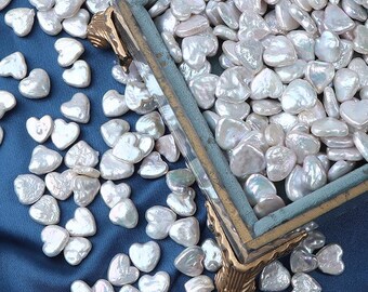 Baroque Heart Freshwater Pearl Beads – Irregular Natural Pearls with Iridescent Shine for DIY Jewelry Making