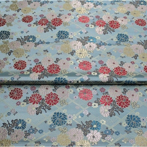 Japanese Fabric, Modern Japanese Floral Jacquard silk brocade by the meter, 29.5 Width, 5 colors On SALE image 2