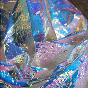 Iridescent TPU Fabric: Symphony Laser Wrinkle Texture, 53&quot;W