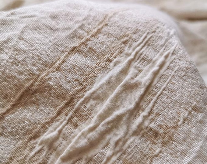 Eco-Friendly Thick jacquard Woven Fabric | Zen linen Fiber, 53"W, Sustainable Fabric, wabi sabi, Home Decor, Upholstery, Sewing, DIY/ Fabric