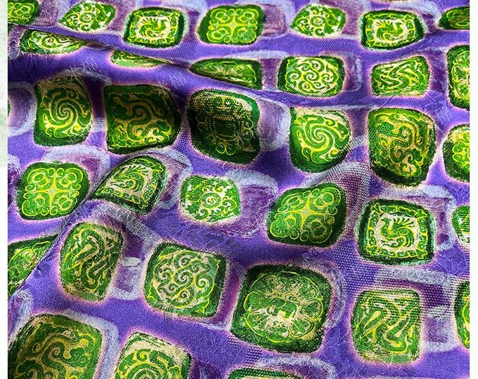 Emerald Jade Xiangyunsha Fabric: Chinese Jacquard Rayon for Dressmaking