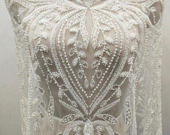 Beaded Sequin Lace Fabric: Bridal Wedding Veil, Doll Making, DIY