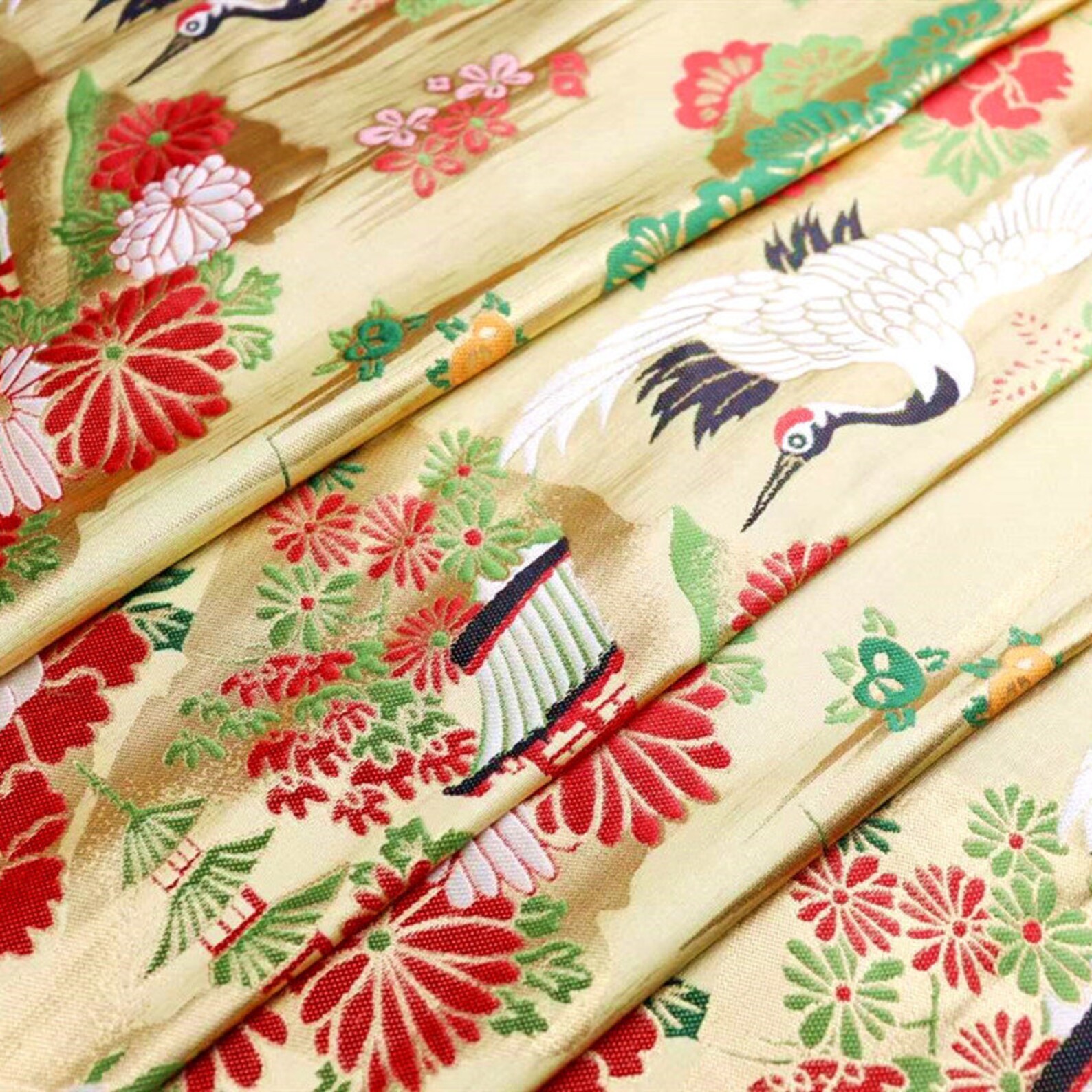 Crane Jacquard Satin Fabric Birds Pattern Brocade Costume Decor Etsy crane-jacquard-satin-fabric-birds-pattern-brocade-costume-decor-etsy