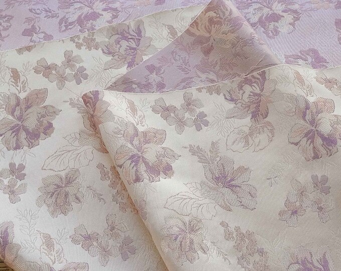 59W 100% rayon Brocade Chinese Wishful flower Silk Brocade, Emperor Tibetan robe, cheongsam, spinning Fabric, silk rayon sewing, Quilting