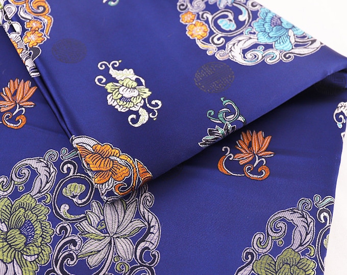 Chinese style Mongolian Gown Tibetan robe decoration Brocade handmade fabric, jacquard silk brocade, Upholstery, Quilting and Sewing fabric