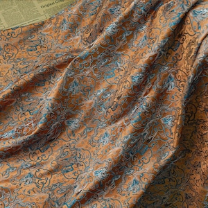 Tessuto broccato cinese della dinastia Song / Prezzo al metro intero / 59" di larghezza / Broccato di seta fatto a mano / Cheongsam, abito mongolo, Qipao, tessuto decorativo