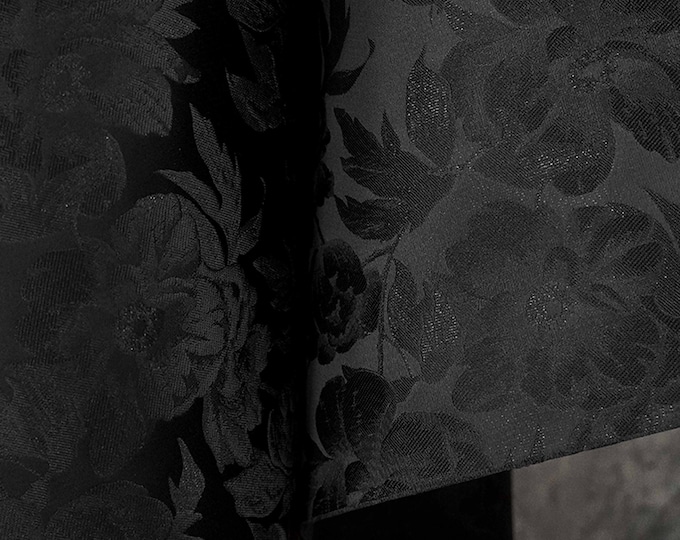 Gold & Silver Floral Jacquard Fabric - 65" Wide