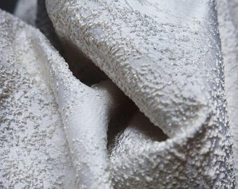53" Wide Irregular 3D Grain Texture Blended Handmade DIY Designer Fabric - Unique Textured Upholstery & Crafting Material