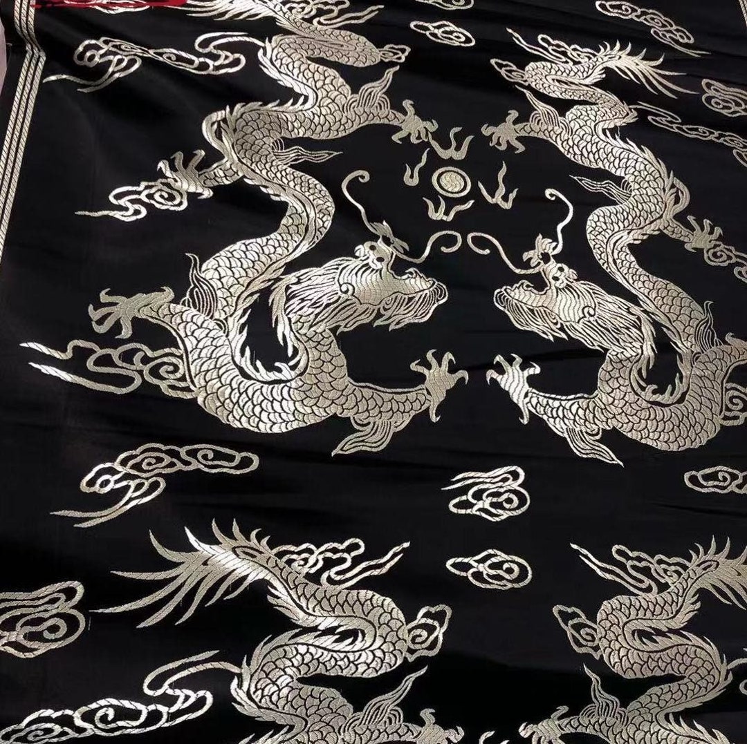 29.5w Damask Chinese Emperor Wedding Cheongsam Fabric, Embroidery Whole ...