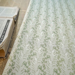Mint Green Jacquard Fabric: 3D Floral Design, 65&quot; Wide