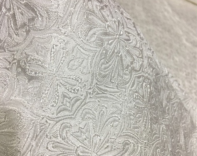 29.5" and 59" W Chinese 2 sides Fabric, Ethnic Jacquard Damask silk brocade by the meter, 7 colors On SALE, Upholstery and Sewing fabric