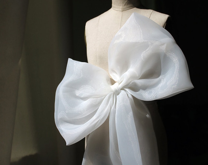 Big Bow Sash for Wedding Dress Prom Dress, Custom Bow, Organza Bow, hair accessories, diy designer accessories