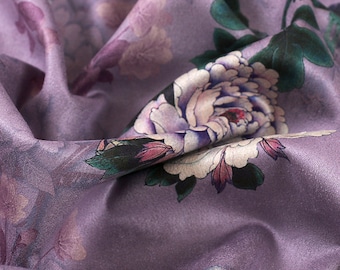 Floral Micro Faux Suede Fabric: 59" Wide, Upholstery & Apparel