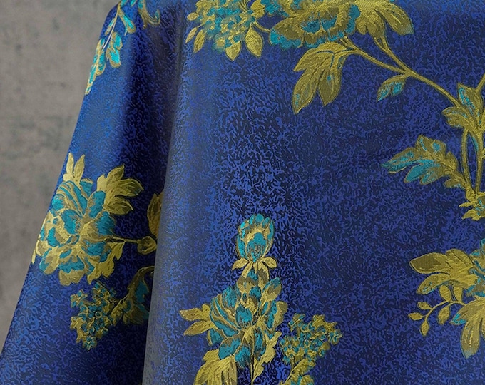 Floral Jacquard Brocade Fabric: Dress, Qipao, Home Decor (66" Wide, Polyester, By The Meter)