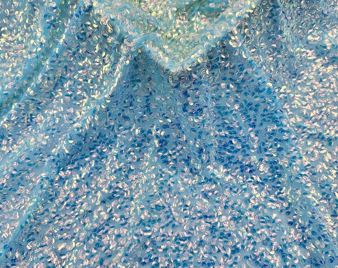 Full-width curved sequin embroidery, wedding dress, performance clothing, fashion beaded, Costumes, Cosplay, embroidery mesh fabric by Yard