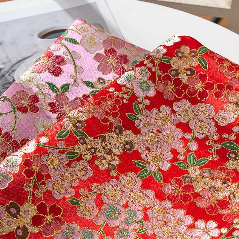 Japanese Fabric Big Floral and Traditional Kimono Patterns With