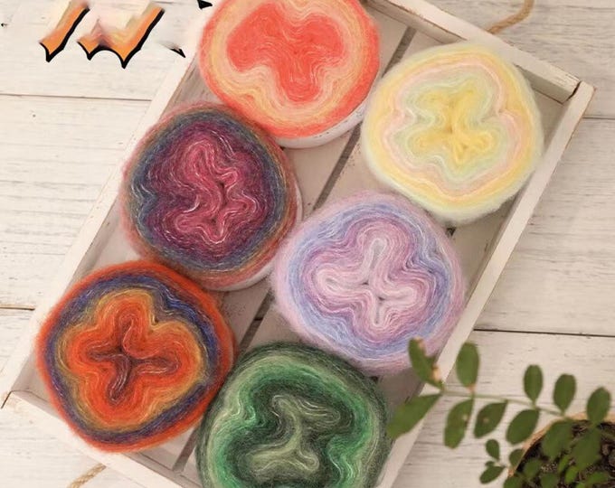 20 colors Yarn for Crochet & Knitting, 30% wool, 70 blended – Ideal for Crafting Scarves, Shawls, Blankets, Unique Garments, Sold by Ball