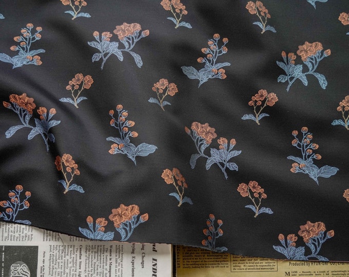 Bohemian Classic Floral Fabric, designer fabric, Modern Nursery Decor, Upholstery, Costume, Curtain, Handbag, Sewing/Fabric by 1 meter, 65"W