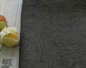 Embossed Floral Jacquard Fabric – Decorative Floral Patterned Weave, Elegant Upholstery Material, Luxury Home Décor Fabric, 55"Wide