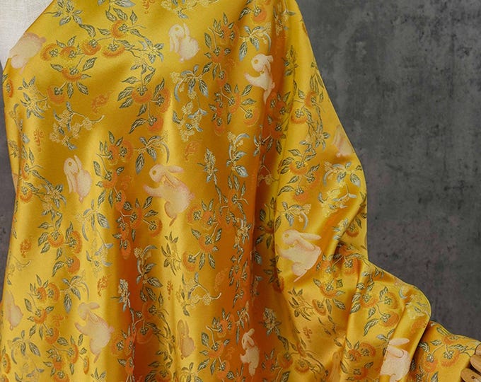 Chinese Song Brocade Jacquard Fabric, Perfect for Waistcoats & Costumes, 58"Wide