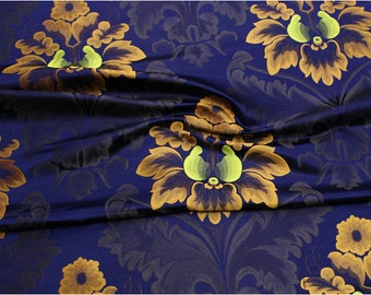 Silk Brocade Fabric: 29.5"W European Palace Pattern, Upholstery & Costume