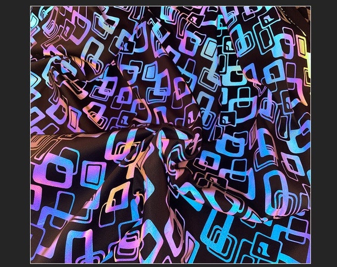 Luminous reflective laser color-changing checkered decorative fabric, Bar, club decor, bag, trendy, tote bag, Costume, sewing, DIY/Fabric