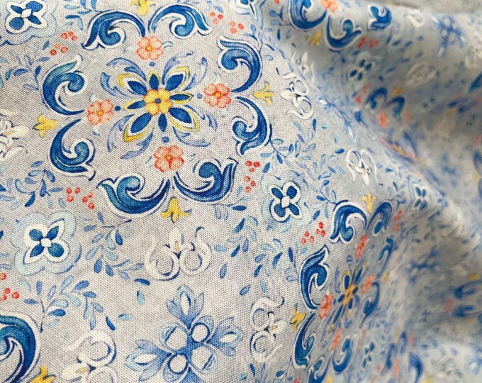 60s 100% cotton Fabric, 59“W, Upholstery, Costume, Curtain, Handbag, Scarf, Sewing, Handmade, DIY, Quilting, drapery/Fabric by the meter,
