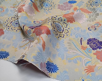 66"W Retro Palace style brocade jacquard dress fabric, Damask Fabric, Upholstery, Decor, Costume, Quilting, DIY/Fabric by the meter