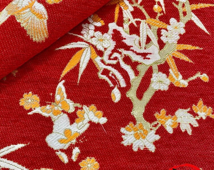59"W Chenille Fabric Upholstery, Jacquard design, bags, shoes, crafts, Upholstery, Decor, Costume, Curtain, bag, Sewing/Fabric by one meter