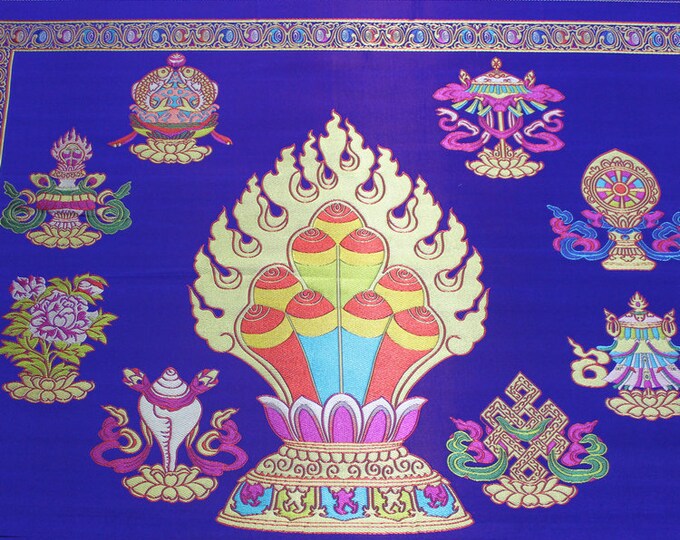 Royal Blue Buddhism Tibetan religion Fabric, meditation cushion, worship cushion, pillow , Upholstery, Decor, Handbag, Sewing/Fabric