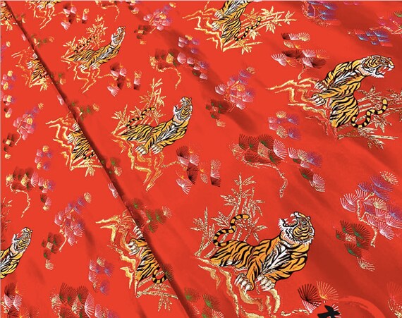 sell by the Meter 59 Width brocade fabric red 8 Patterns Traditional Silk Brocade Fabric On SALE Quilting and Sewing fabric Upholstery
