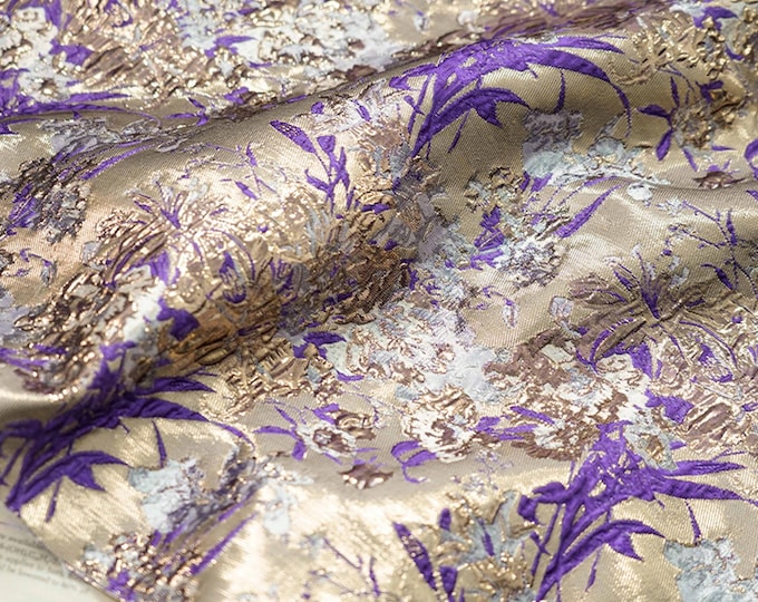 Gold thread jacquard fabric, 3D oil painting texture, designer fabric, Upholstery, Prom dress and Sewing fabric, 59" W By 1 Meter on SALE