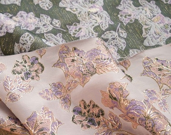 Gold thread jacquard fabric, 3D Cloisonne texture, designer fabric, Upholstery, Decor, Sewing, Bag, DIY, Costume / fabric, 55" W By 1 Meter