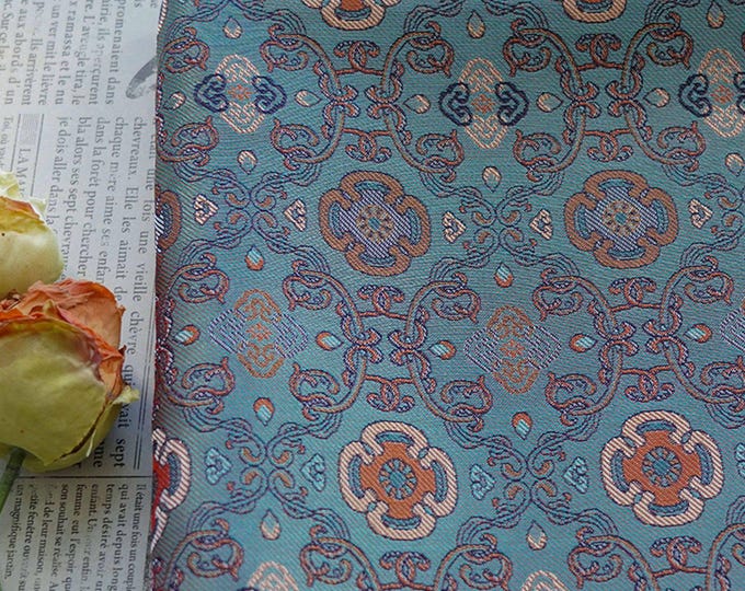 Iridescent Floral Jacquard Fabric: Vintage Baroque Style - DIY Sewing & Decor